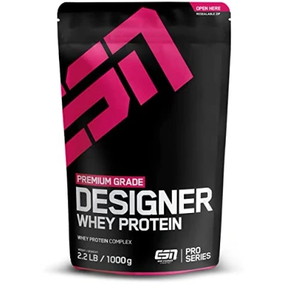 Image of ESN Designer Whey Protein Powder, Neutral, 1000 g, 2.2 lbs, 33 Servings Muscle Building and Recovery Powder Made in Germany, Laboratory Tested