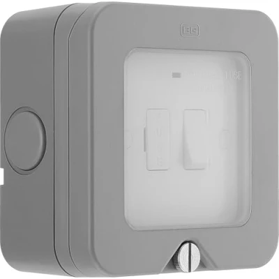 Image of BG Electrical WP53 02 Weatherproof Outdoor Switched Fused Connection Unit, IP66 Rated, 13 Amp