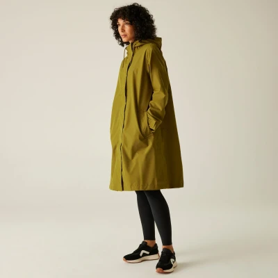 Image of Regatta Orla Kiely Waterproof Mac II Olive Green Jasmine Flower Black, Size: 16