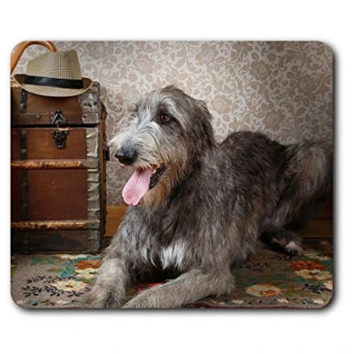 Image of Irish Wolfhound Dog Breed Mouse Mat Pad Computer PC Laptop Gaming Office Home Desk Accessory Gadget 12571