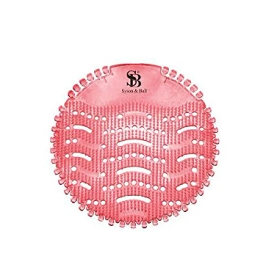 Image of Pack of 10 Urinal Screen Splash Mat Cherry Fragrance. Strong Sieve Guard by Wecansourceitltd®