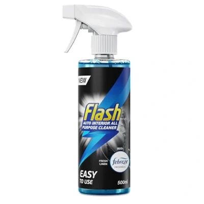 Image of Flash Car Care Automotive All Purpose Interior Cleaner 500ml, Easy To Use Cleaning Spray, Safe For Surfaces Including Fabrics (Fresh Linen)