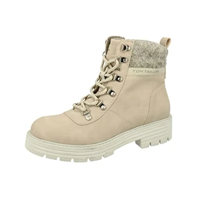 Image of TOM TAILOR Women&#039;s 4291319 Ankle Boot, Cream, 5 UK