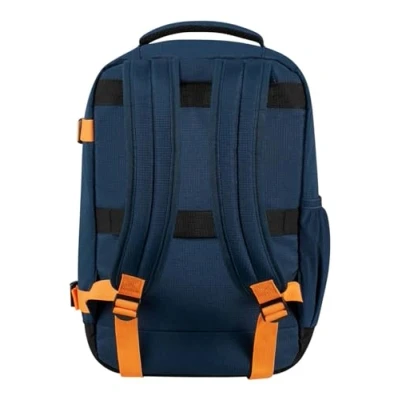 Image of American Tourister Take2Cabin EasyJet Cabin Bag 36 x 20 45 cm, 38 L, 0.70 kg, Hand Luggage, Airplane Backpack M Underseater, Blue/Orange (Dark Navy/Radiant Orange)