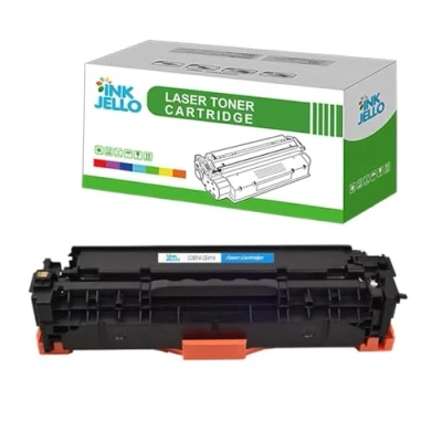 Image of InkJello Toner Cartridge For Printer, Compatibile with HP Colour LaserJet CM2320 CM2320fxi CM2320n CM2320nf CP2020 CP2025 CP2025dn CP2025n CC531A CRG 718 (Cyan, 1 Pack)