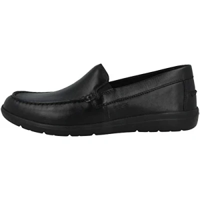 Image of Geox Men&#039;s U Leitan E Moccasins, Black, 8 UK