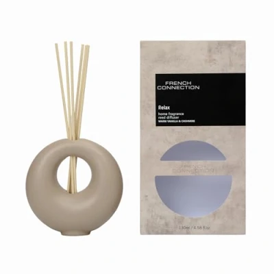 Image of French Connection Stone Collection Scented Reed Diffuser Luxury Home Fragrance 130ML &amp; Trio Gift Set (130ML, Warm Vanilla Cashmere)
