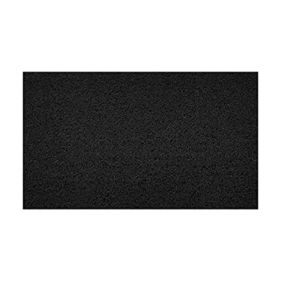 Image of Nicoman Embossed Spaghetti Door Mat Dirt Trapper Jet Washable Doormat 70x43cm (Black, PLAIN) Use Outdoor ONLY