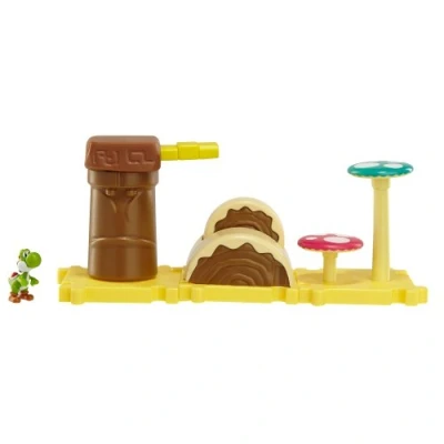 Image of Nintendo Mario Bros Universe Micro Land Wave 1: Layer Cake Desert with Yoshi Playset, 3 Pack