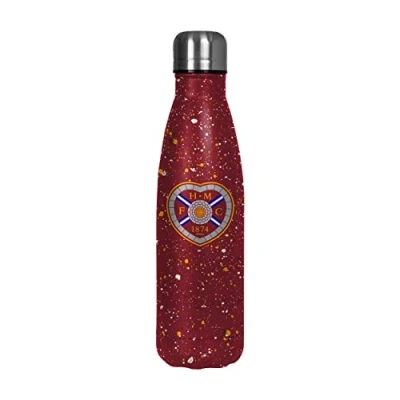 Image of FOCO Scottish Premiership SPFL Football Heart of Midlothian Fan Thermal Paint Splatter Insulated 500ml Bottle