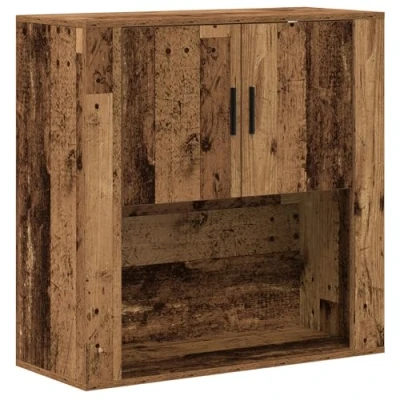 Image of vidaXL Wall Cabinet Old Wood 80x33x80 cm Engineered