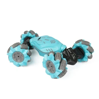Image of CMJ RC Cars Transformable Stunt Car 4WD 2.4GHz Double Sided Rotating Off Road Vehicle 360 Flip, Rechargeable Toy for Boys &amp; Girls Birthday (Blue)