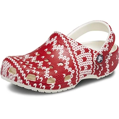 Image of Crocs Classic Holiday Sweater Clog Multi Size 3 UK Men/ 4 Women
