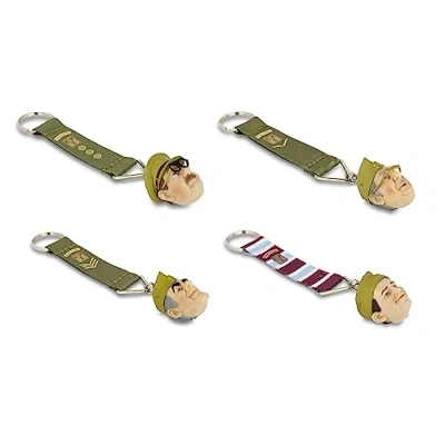 Image of Sporting Profiles Dads Army Character Lanyard Keychain Keyring Set of Four Mainwaring Pike Jones