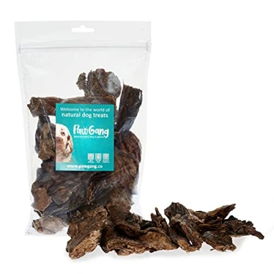 Image of PawGang Beef Lungs 200g 100% Natural EU Sourced Treats for Dogs Puppies Young Adult Old Small and Large Dog Tasty Air Dried Chews Snacks Healthy Hypoallergenic Low Fat Grain Free BARF Raw