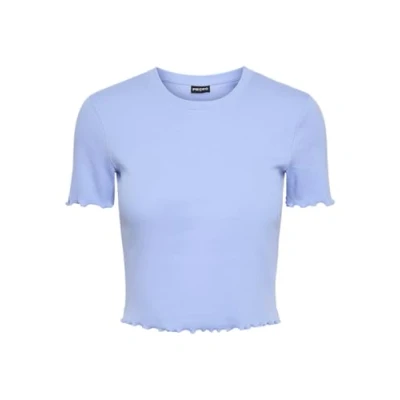 Image of PIECES Women&#039;s Pcmaddy Ss Short Top Bc T Shirt, Hydrangea, S