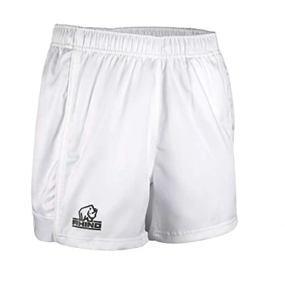 Image of Rhino Unisex&#039;s Auckland Short Rugby, White, 3XL