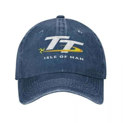 Image of WVVCXCC Unisex and Fashionable Isle of Man TT Motorcycle Race Baseball Cap Distressed Cotton Caps Hat Vintage Outdoor Running Golf Snapback Sports Gifts