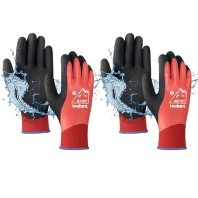 Image of OriStout Waterproof Winter Work Gloves for Men and Women, Touchscreen, Freezer Gloves, Thermal Insulated, Cold Weather