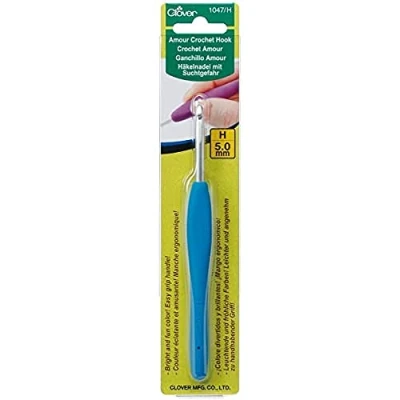 Image of Clover Amour Crochet Hook: 5.0mm, Metal, Multicoloured, 5m
