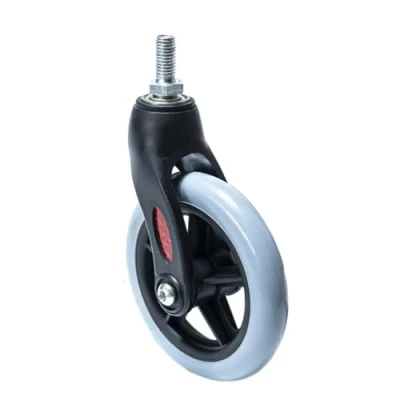 Image of Wheelchair Wheel Replacement Parts with Front Fork Solid for Wheelchairs Rollators Walkers