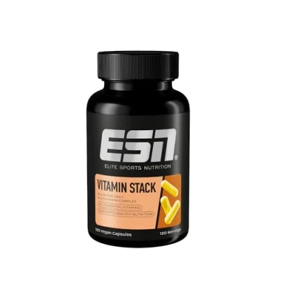 Image of ESN Vitamin Stack, 120 Vegan Capsules with All Essentials Vitamins Laboratory Tested, Made in Germany