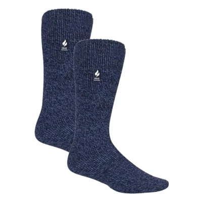 Image of HEAT HOLDERS 2 Pack Mens Thermal Socks Winter Warm Original Thick Fleece Insulated (6 11, Denim)