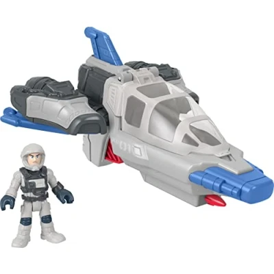 Image of Imaginext Spaceship Toy Disney and Pixar Lightyear Hyperspeed Explorer XL 01 with Buzz Figure for Preschool Kids Ages 3+ Years, HGT32