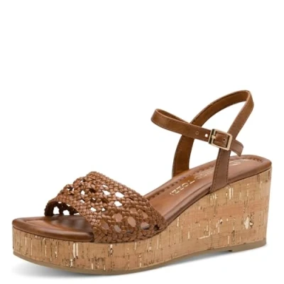 Image of Marco Tozzi Wedge sandals, Women&#039;s, Size: 390, Cognac shoes