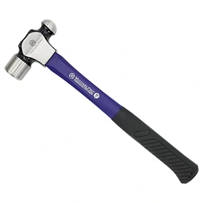 Image of MichaelPro MP004008 24oz Ball Peen Hammer with Fiberglass Handle Shock Resistant Design