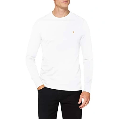 Image of Farah Mens Sleeve Dennis T Shirt White XXL