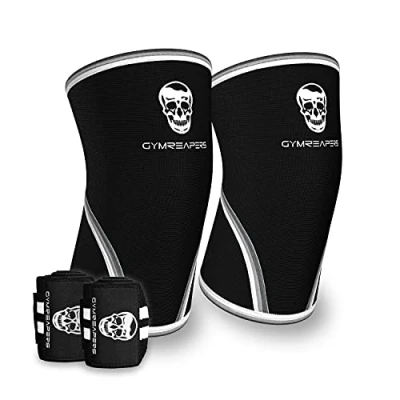 Image of Elbow Sleeves (1 Pair) W/Wrist Wraps Support &amp; Compression For Powerlifting, Weightlifting, Bench Tendonitis 5mm Neoprene Sleeve Men Women 1 Year Warranty (XX Large)