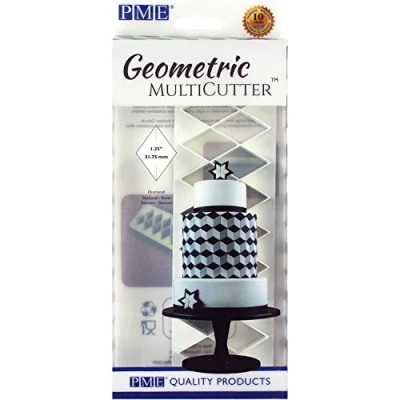 Image of PME Geometric MultiCutter for Cake Design Diamond, Large Size, 1.25 Inch