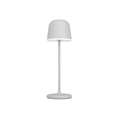 Image of EGLO LED outdoor table lamp Mannera, touch dimmable side light, wireless outside lighting, bedside with USB port, grey metal and white plastic, warm white, IP54