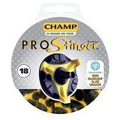 Image of Champ Pro Stinger Golf Spikes for most FootJoy shoes SLIM LOK Thread x 24