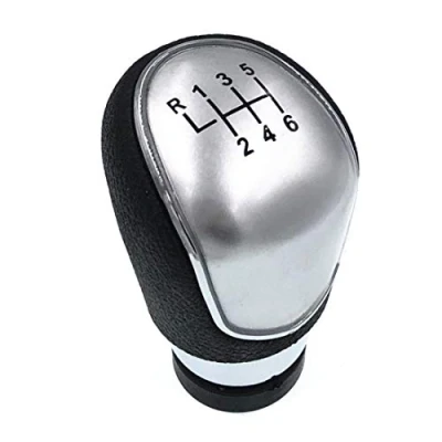 Image of HZTWFC 6 Speed Silver Car Gear Shift Knob Lever Gaiter Shifter For Ford Fiesta Focus B max C S Mondeo Galaxy Kuga Transit