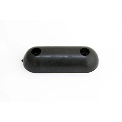 Image of 60MM X 22MM 12MM Black Oval Rubber Toilet SEAT Buffer with Screws Pack of 10