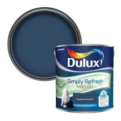Image of Dulux Simply Refresh Matt Emulsion Paint Sapphire Salute 2.5L, 5382880