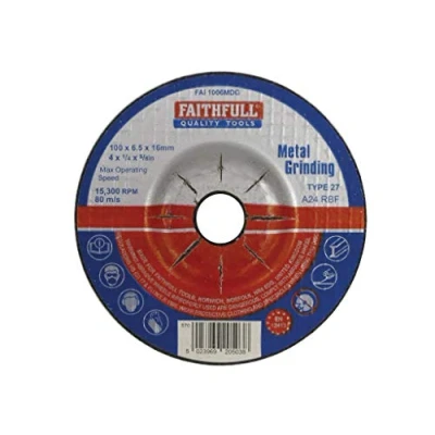 Image of Faithfull Depressed Centre Metal Grinding Disc 100 x 6.5 16mm FAI1006MDG