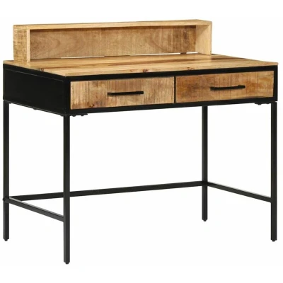 Image of vidaXL Console Table 100x55x75 cm Solid Rough Wood Mango