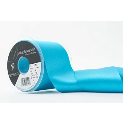 Image of Berisfords Double Faced Satin Ribbon, Peacock, 70 mm Width, 20 metre Length
