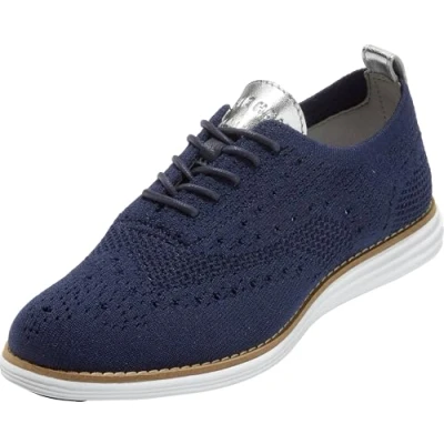 Image of Cole Haan Women&#039;S Originalgrand Stitchlite Wingtip Oxford, Blue, 7 Uk (UK)
