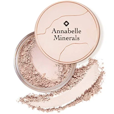 Image of Annabelle Minerals Matte Mineral Foundation with SPF Natural Ingredients Long Lasting Smooth Skin &amp; Look Sun Protection 10 For All Types Vegan Light 10g