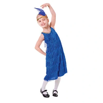 Image of Girls Red Flapper Dress Costume (Small Size) Pack of 1 Stunning Design, Perfect for Gatsby Themed Parties, Events, Halloween, World Book Day, &amp; More