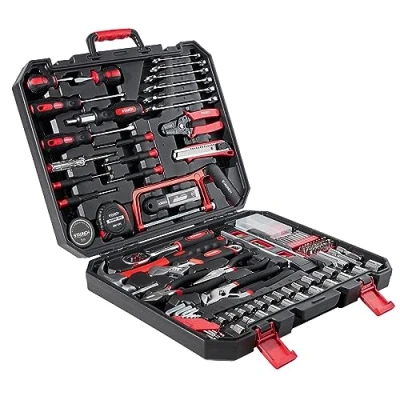 Image of Tool Kit Staunch 200 Piece Home and Office Set Complete Starter &amp; Organiser Box with Tools Included General Household Kits for DIY in Case