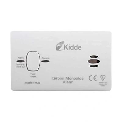 Image of Kidde 7CO 10 Year Life LED Carbon Monoxide Detector Ideal for Travel, Caravans, Boats, AA Battery Powered