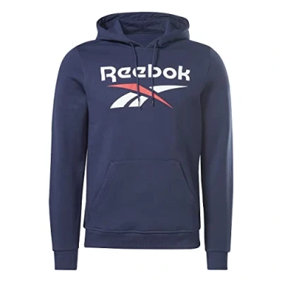Image of Reebok IDENTITY BIG LOGO FLEECE HOODIE VECNAV Male TRAINING SWEATSHIRTS