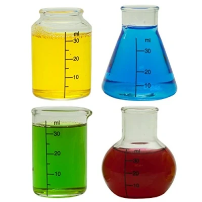 Image of CKB LTD Chemistry Shot Glasses, Set of 4, Transparent