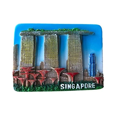 Image of 3D Singapore Fridge magnet Travel Souvenir Sticker,Home&amp; kitchen decoration refrigerator
