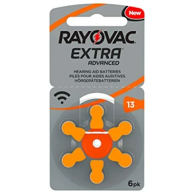 Image of Rayovac 13 Extra 60x Advanced Hearing Aid Batteries PR48 / 13AE DA13 P13 PR13H